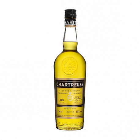 Chartreuse française Distillerie de Voiron Jaune 1968/1976 en boîte d'origine