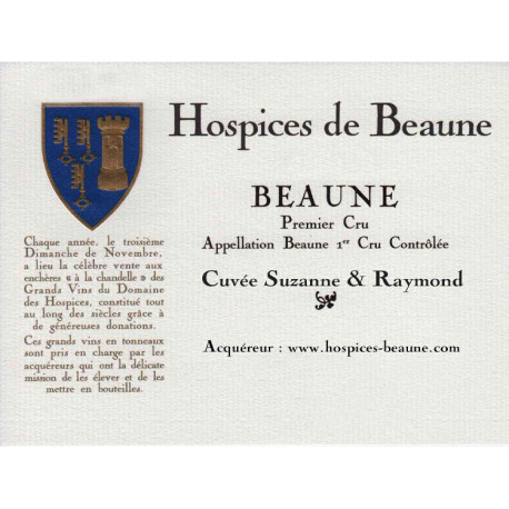 Hospices de Beaune Beaune 1er Cru Les Montrenevots Cuvée Suzanne et Raymond 2022 Primeurs