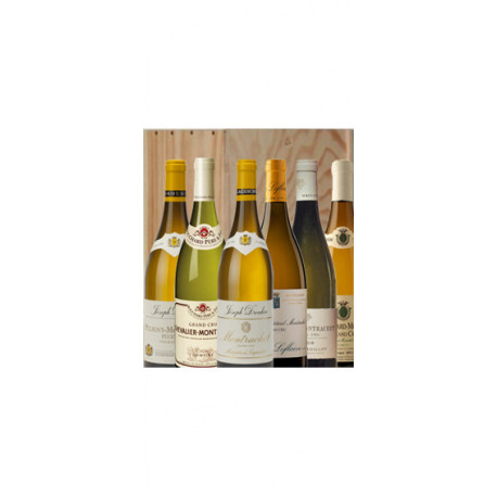 Les 5 Grands Crus de Montrachet + Puligny-Montrachet 1er Cru Pucelles en caisse bois